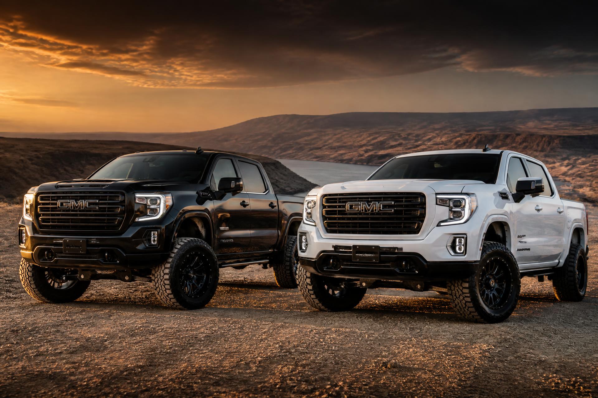Premium truck at dusk in the Pacific Northwest